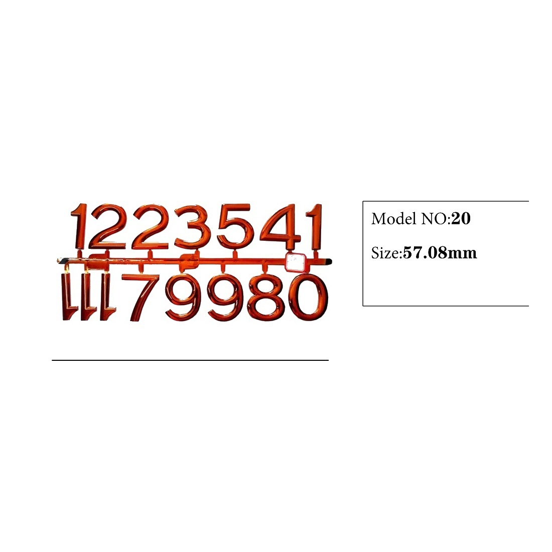 Clock Number Set Model 20 catalog image