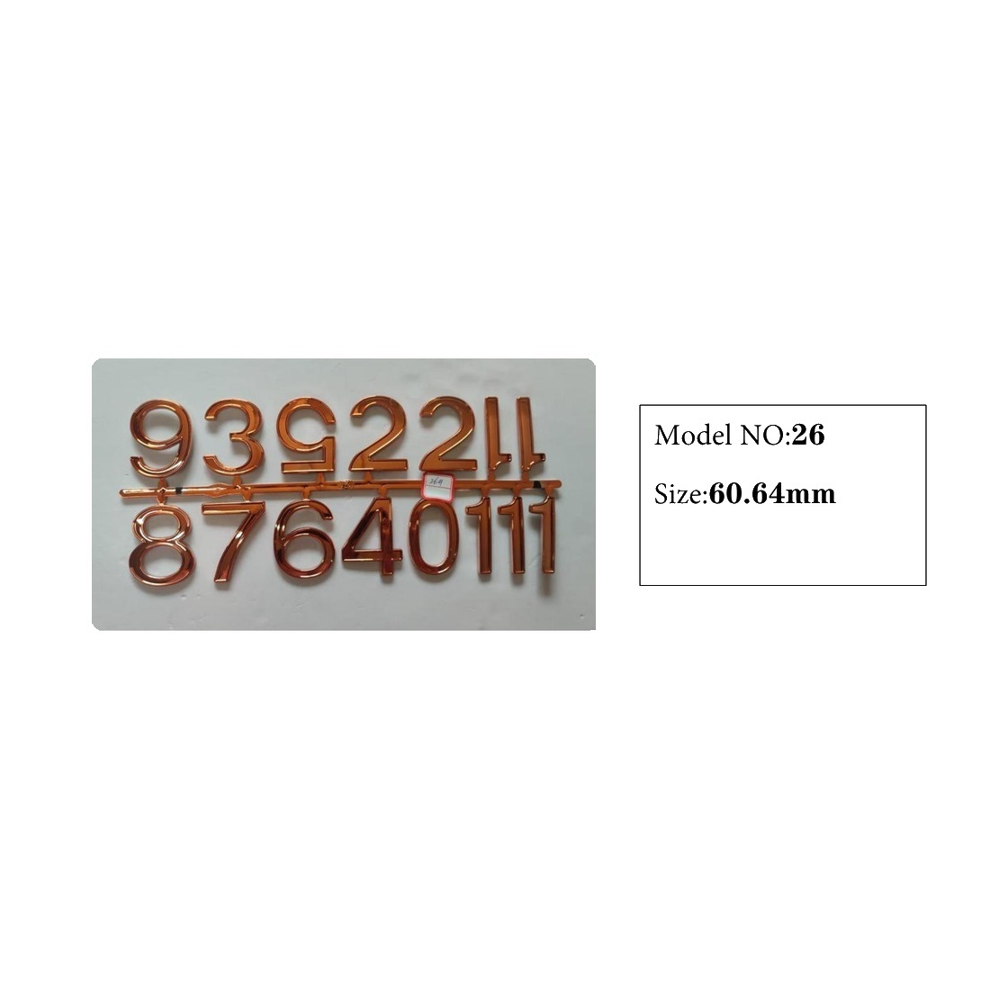 Clock Number Set Model 26 catalog image