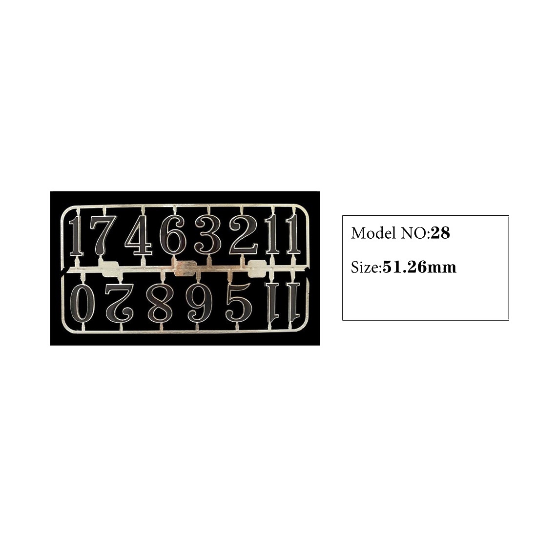 Clock Number Set Model 28 catalog image
