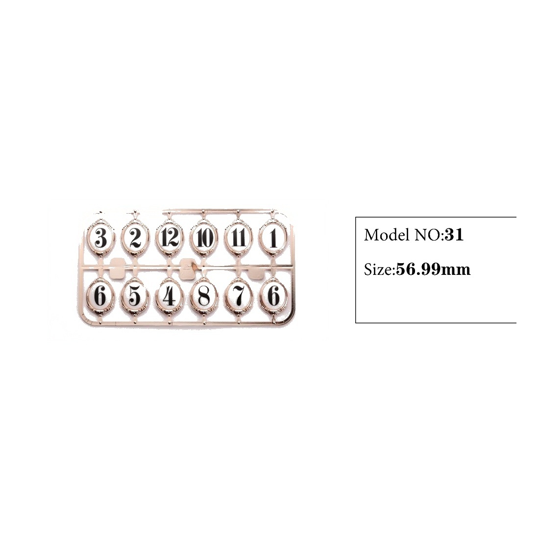 Clock Number Set Model 31 catalog image