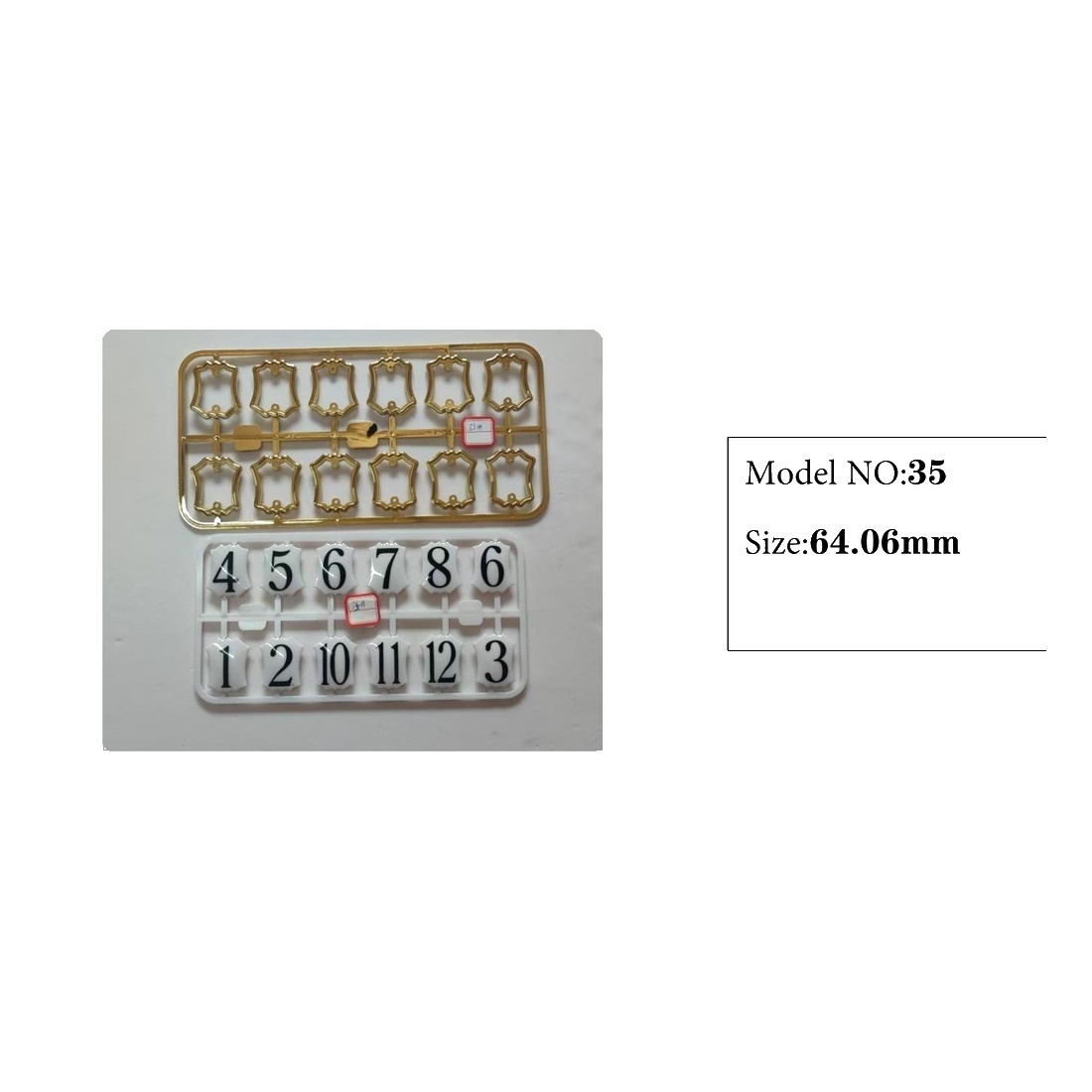 Clock Number Set Model 35 catalog image
