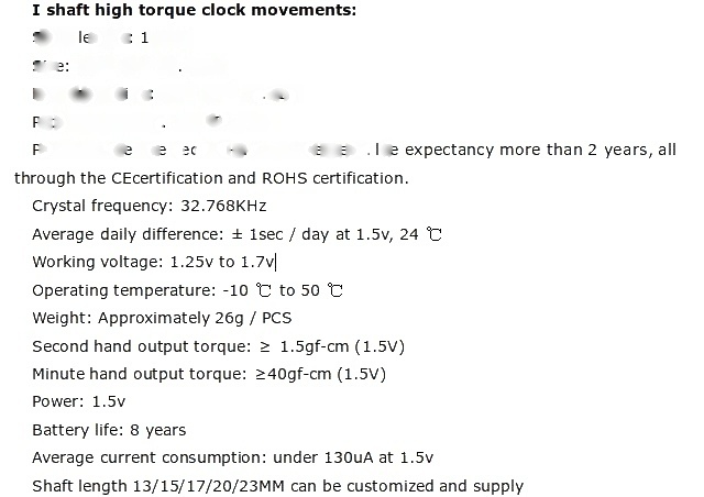 High Torque DIY Clock Movement image 13